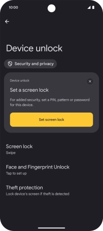 Press Face and Fingerprint Unlock.