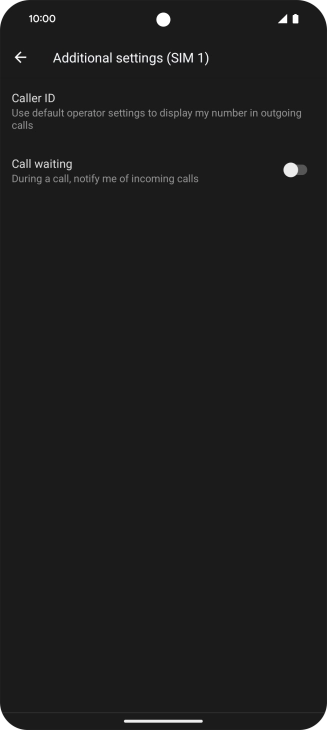 Press the indicator next to 