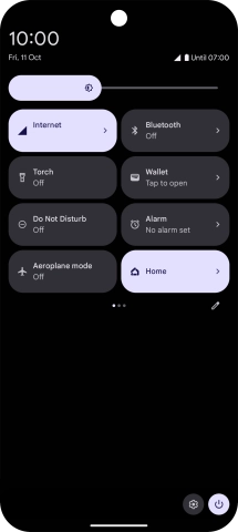 Press the settings icon.