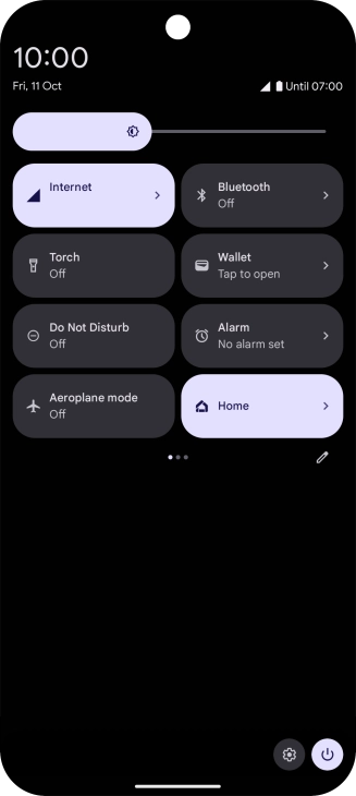 Press the settings icon.