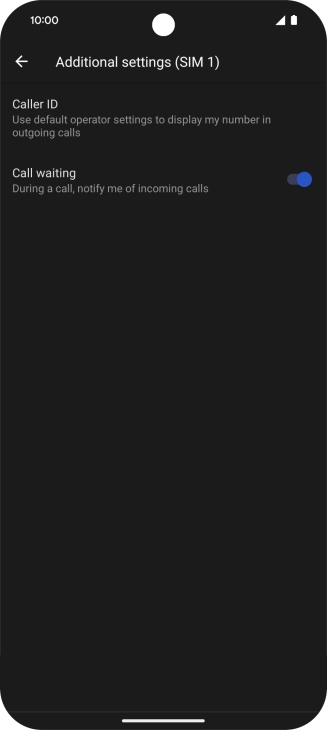 Press the indicator next to 