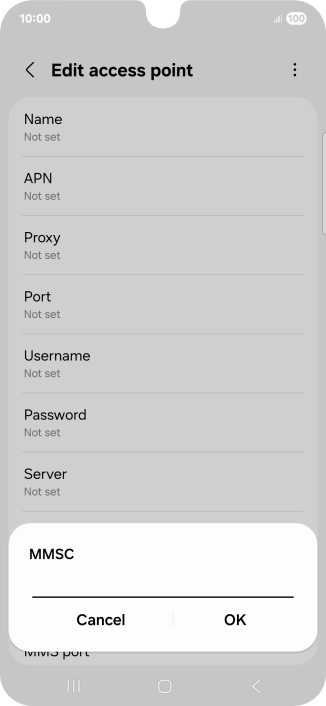 Key in http://mms.vodafone.co.uk/servlets/mms and press OK.