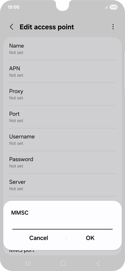 Key in http://mms.vodafone.co.uk/servlets/mms and press OK.