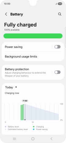 Press Battery protection. Press Battery protection.