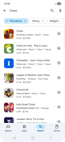 Press the required app. Press the required app.