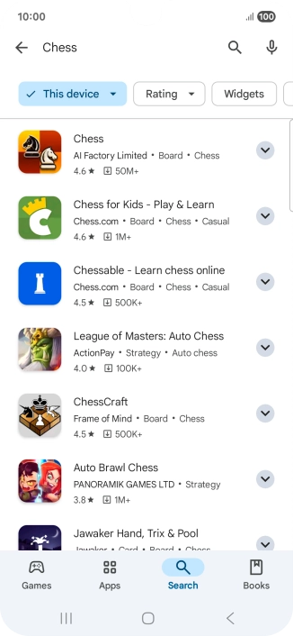 Press the required app. Press the required app.
