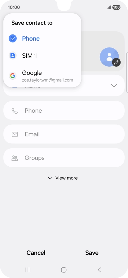 Press the required Google account. Press the required Google account.