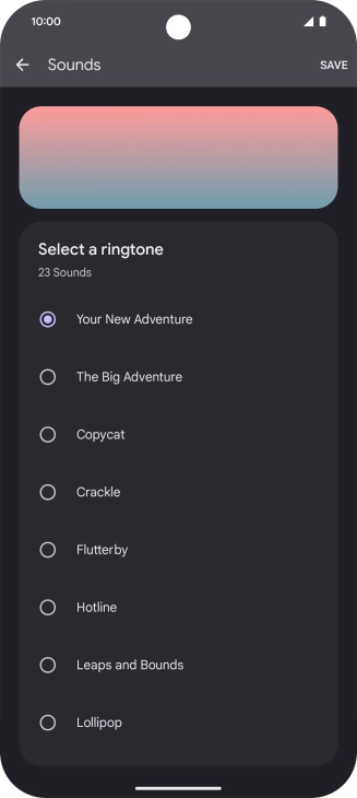 Press the required ring tones to hear them.
