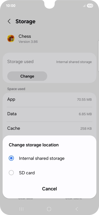 Press the name of the memory card.