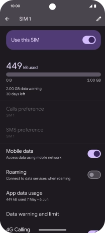 The total data usage is displayed.