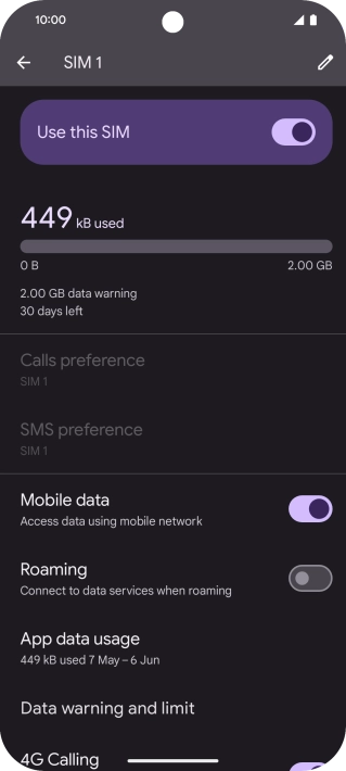 The total data usage is displayed.