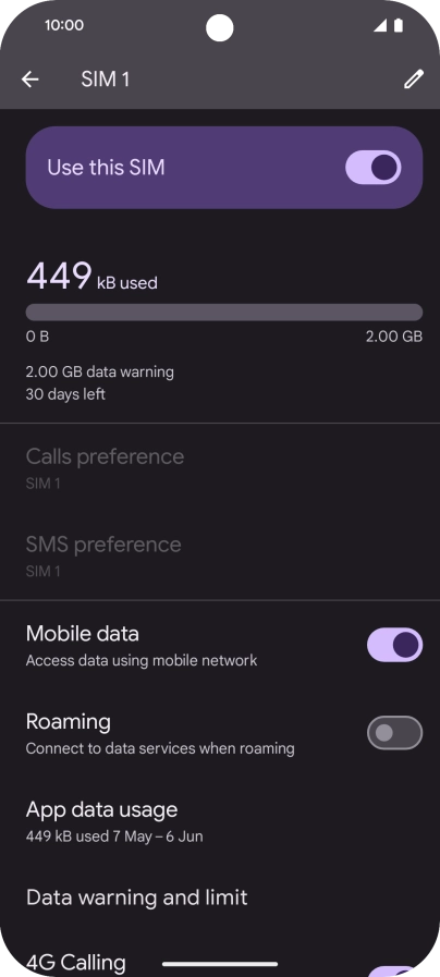 The total data usage is displayed.