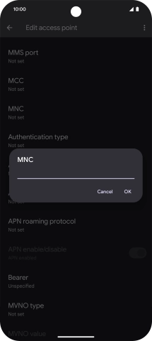 Key in 01 and press OK.