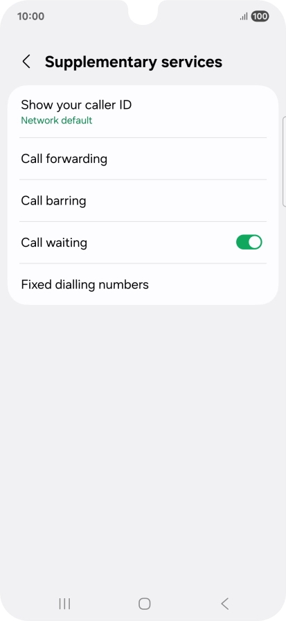 Press Fixed dialling numbers. Press Fixed dialling numbers.