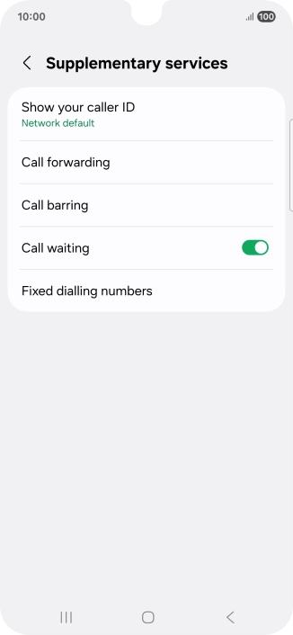 Press Fixed dialling numbers. Press Fixed dialling numbers.
