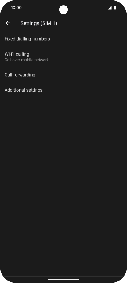 Press Additional settings. Press Additional settings.