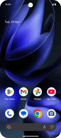 Slide your finger upwards on the screen.