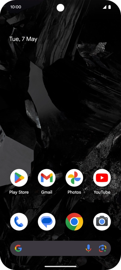 Press the call icon. Press the call icon.