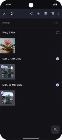 Press the share icon.