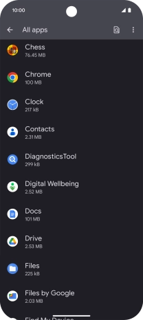 Press the required app. Press the required app.