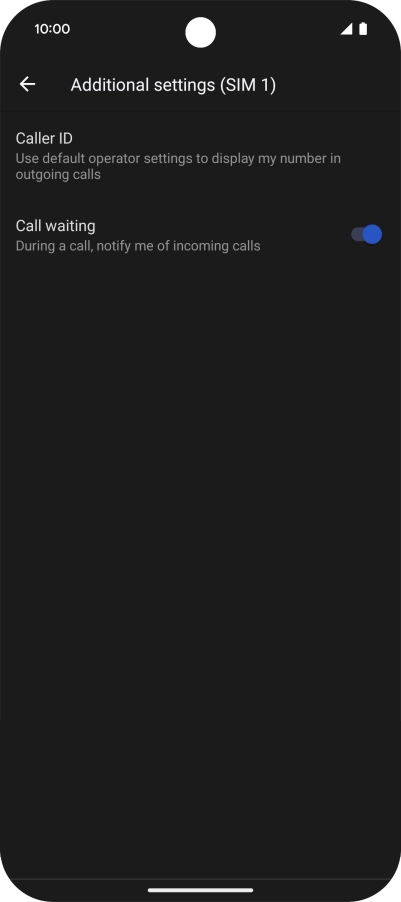 Press the indicator next to 