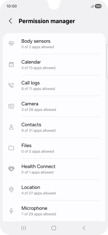 Press the required phone function.