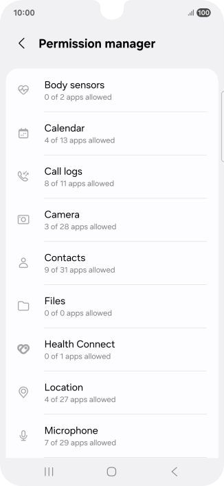Press the required phone function.