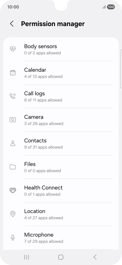 Press the required phone function.