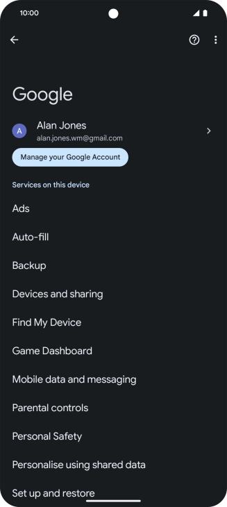 Press Find My Device.