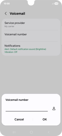 Key in +447836121121 and press OK.