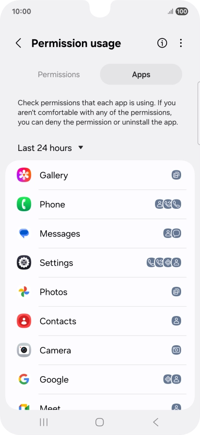 Press the drop down list.