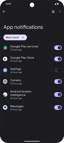 Press the drop down list.