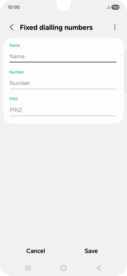 Press Name and key in the required name. Press Name and key in the required name.