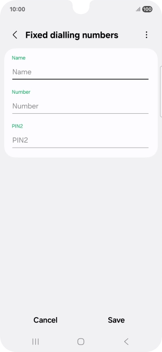 Press Name and key in the required name. Press Name and key in the required name.