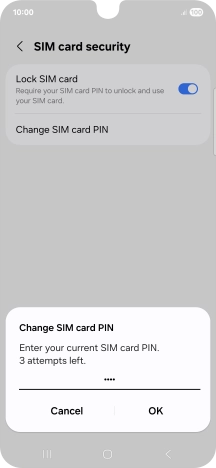Key in your current PIN and press OK.