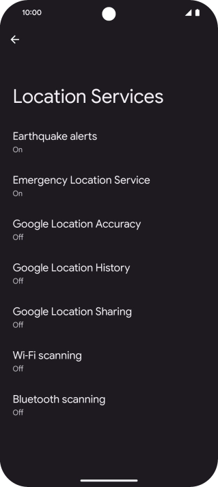 Press Google Location Accuracy.