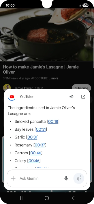 The answer from Gemini to your question is displayed.