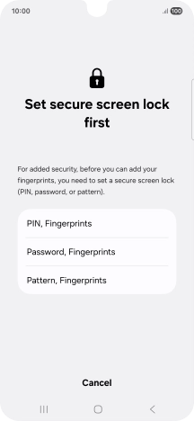 Press the required phone lock code and follow the instructions on the screen to create an additional phone lock code.