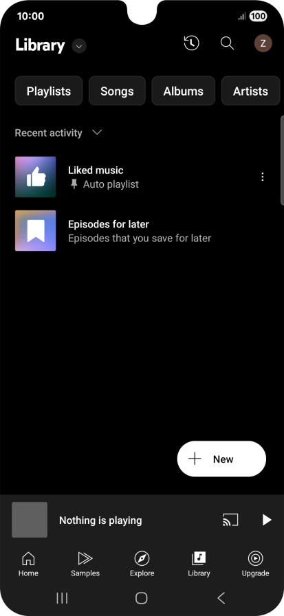 Press the drop down list. Press the drop down list.