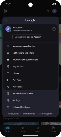 Press Manage apps and device.