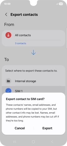 Press Export. Press Export.