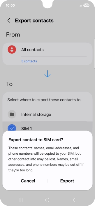 Press Export. Press Export.