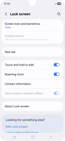 Press Screen lock and biometrics.