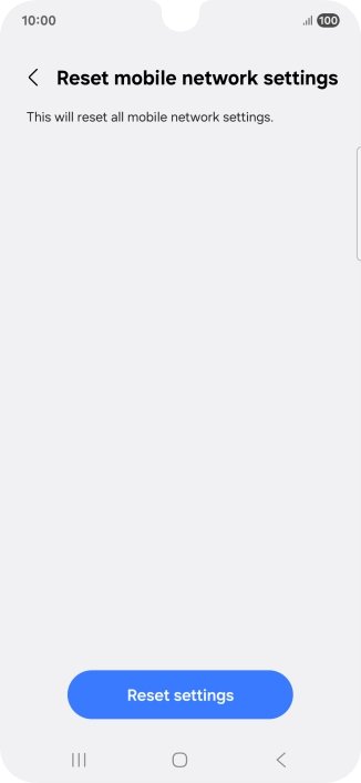Press Reset settings.