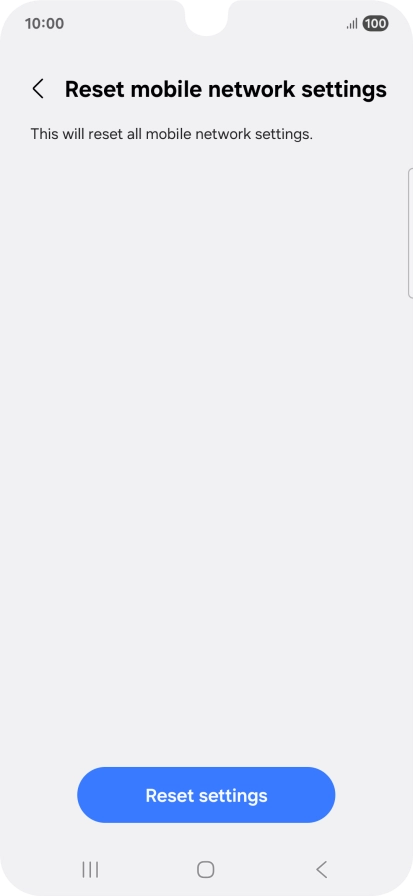Press Reset settings.