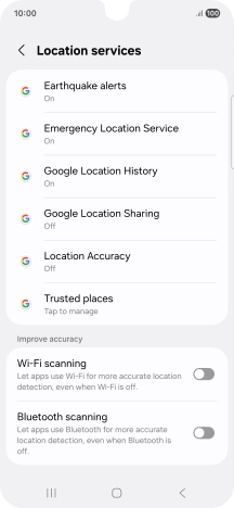 Press Location Accuracy.