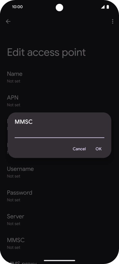 Key in http://www.vodafone.ie/mms and press OK.