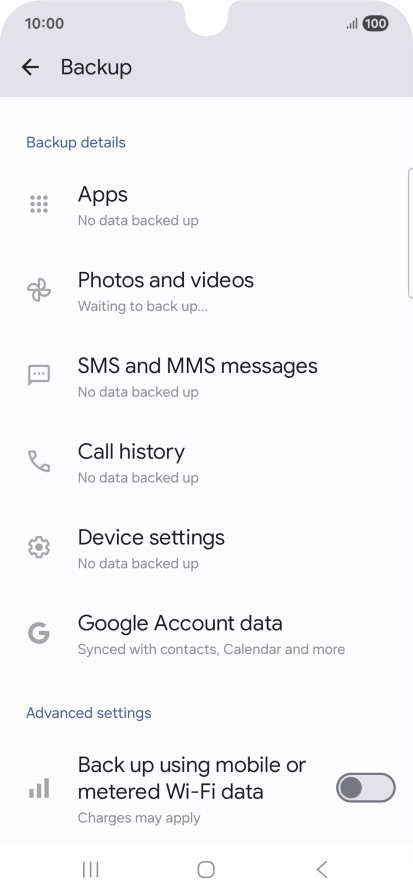 Press the indicator next to 