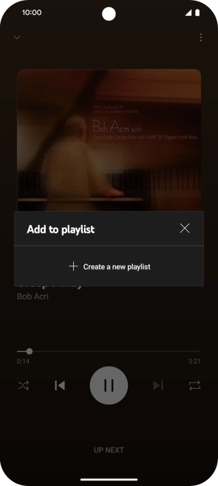 Press Create a new playlist. Press Create a new playlist.