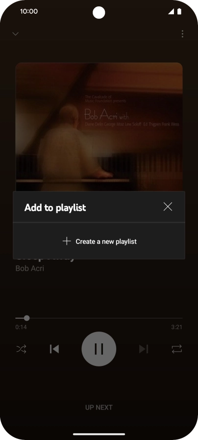 Press Create a new playlist. Press Create a new playlist.